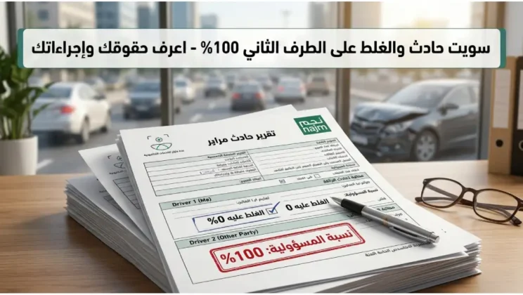 سويت حادث والغلط على الطرف الثاني 100% سواء عندي تأمين شامل أو لا