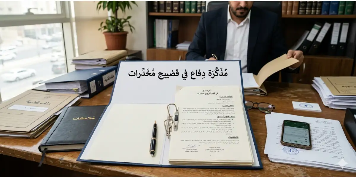 مذكرة دفاع في قضية ترويج مخدرات