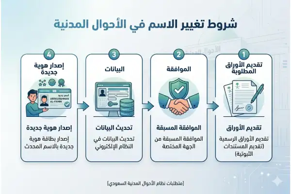 شروط تغيير الاسم في الأحوال المدنية