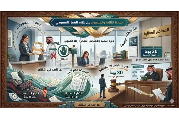 خلاصة المادة 72 من قانون العمل السعودي