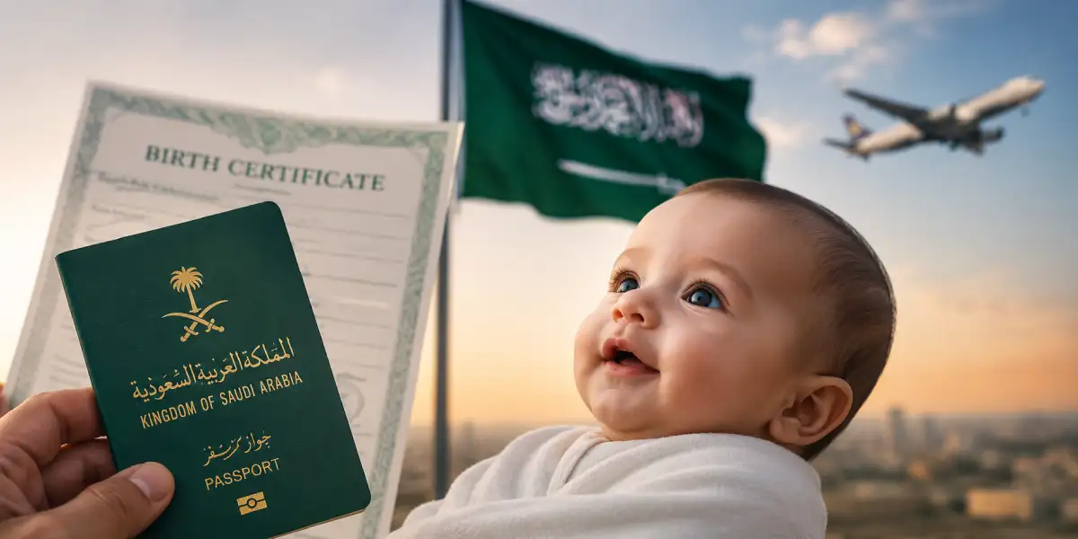 اضافة مولود جديد للمقيمين خارج المملكة العربية السعودية