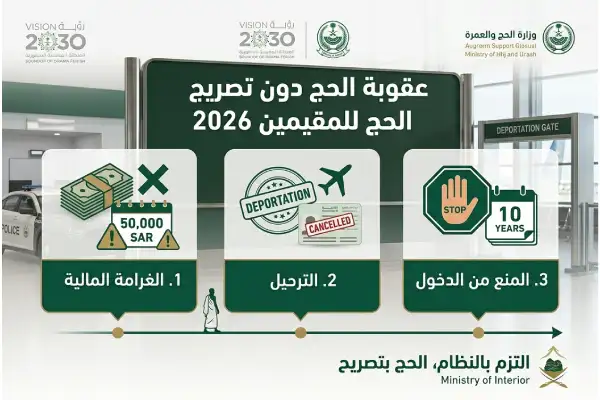 عقوبة الحج دون تصريح للمقيمين 